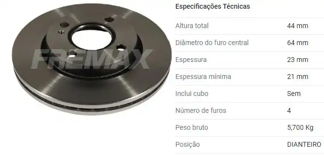 DISCO FREIO DIANTEIRO NEW FIESTA 2010 A 2019 VENTILADO