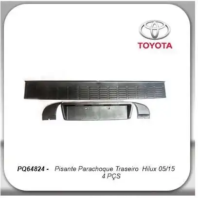 ACABAMENTO PARACHOQUE TRASEIRO HILUX 05/15 PISANTE KIT 4 PEÇ