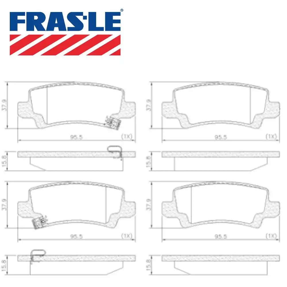 PASTILHA FREIO TRASEIRA TOYOTA COROLLA 1.6 1.8 2002 A 2008