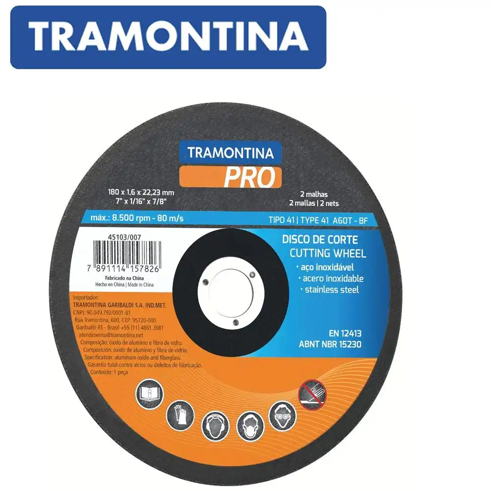 DISCO CORTE FINO ACO INOX/METAIS ENDURECIDOS 4,1/2 POL