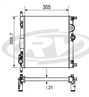 RADIADOR VW UP! 1.0 MPI 82CV 3 CIL FLEX 14/