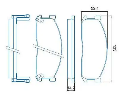 PASTILHA FREIO DIANTEIRA BESTA 1993 A 1997