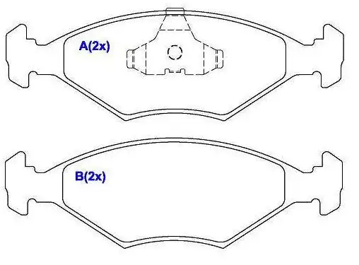 PASTILHA FREIO DIANTEIRA GOL G3 1.0 1.6 1.8 2000/