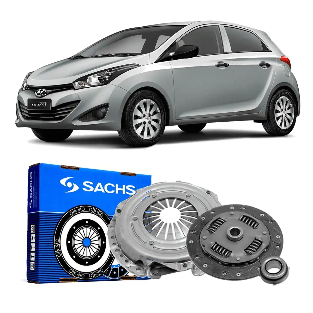 KIT EMBREAGEM HYUNDAI HB20 1.0 2012 A 2019 COM ROLAMENTO