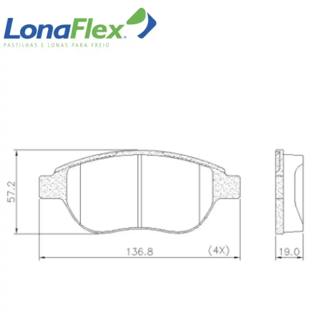 PASTILHA FREIO DIANTEIRA CITROEN C4 PALLAS 2002/
